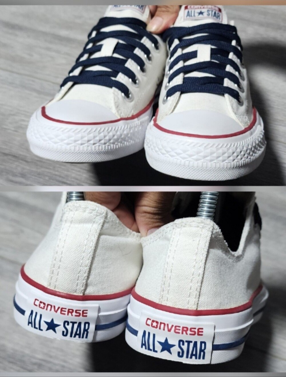 Converse Chuck Taylor All Star Low Top White Sneakers Womens Size 7 - Picture 4 of 8